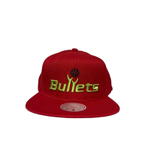 NEW! Mitchell & Ness NBA Grinch Classic Reserve Snapback Hat Washingon Bullets - Picture 1 of 8
